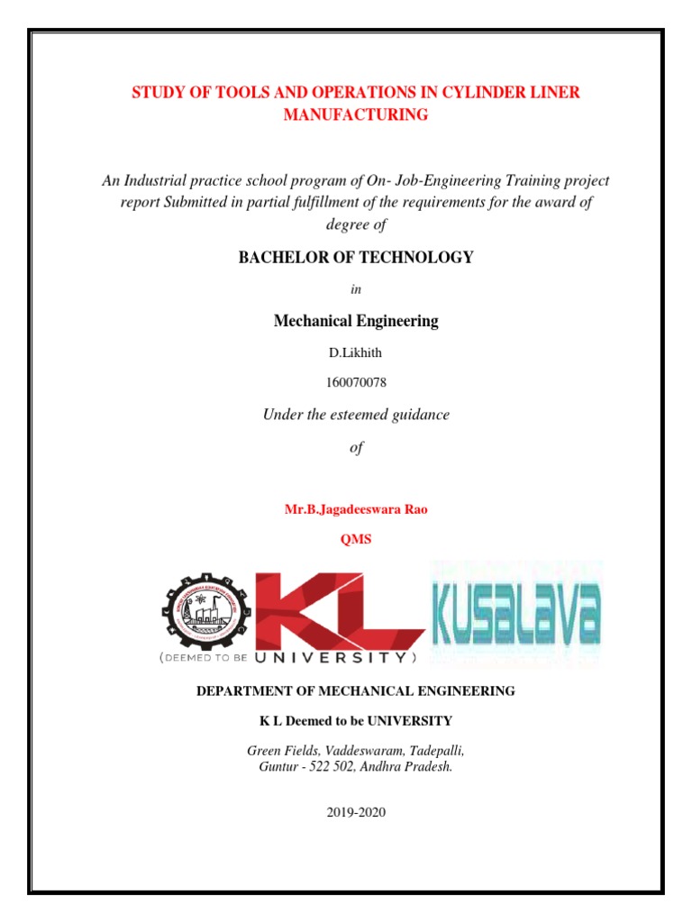 Cylinder Liner Manufacturing Process PDF Annealing (Metallurgy