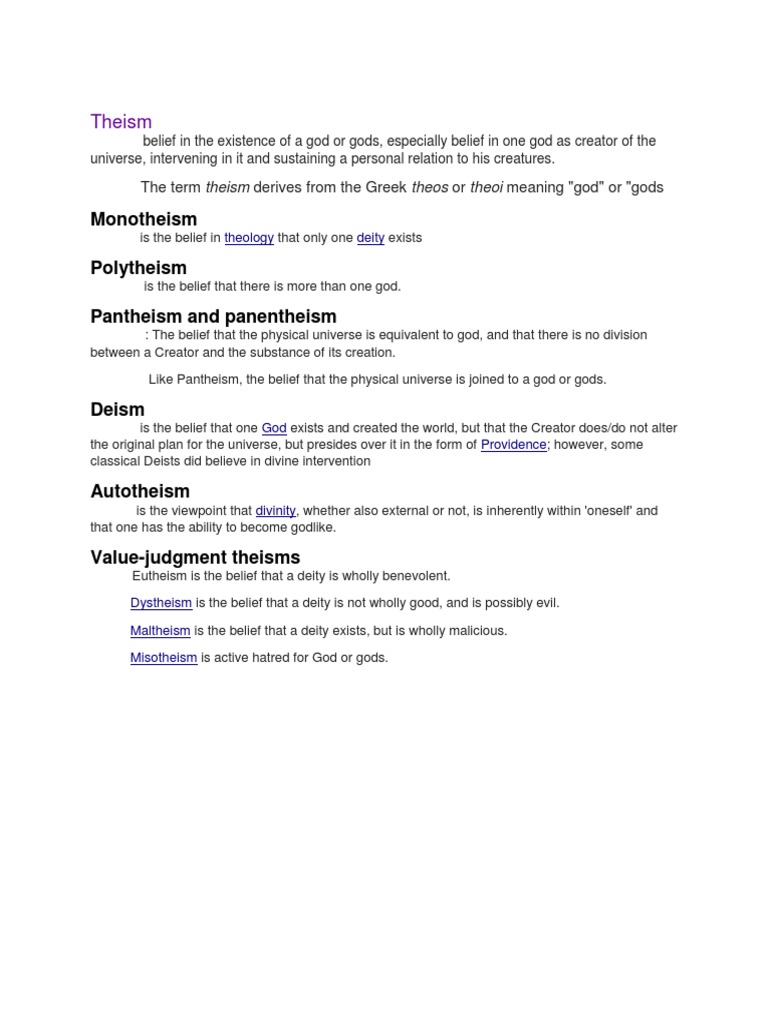Theism | PDF