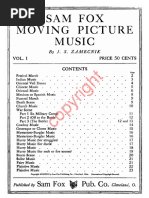 Sam Fox, silent cinema sheet music.