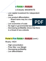 Porter's Five Forces & Analysis