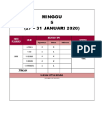 Awal Minggu 5 (27 - 31 Januari)