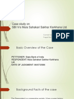 Case Study On SBI V/s Mula Sahakari Sakhar Karkhana Ltd.