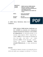 Denuncia Pedro Apropiacion Ilicita y Abuso de Autorida