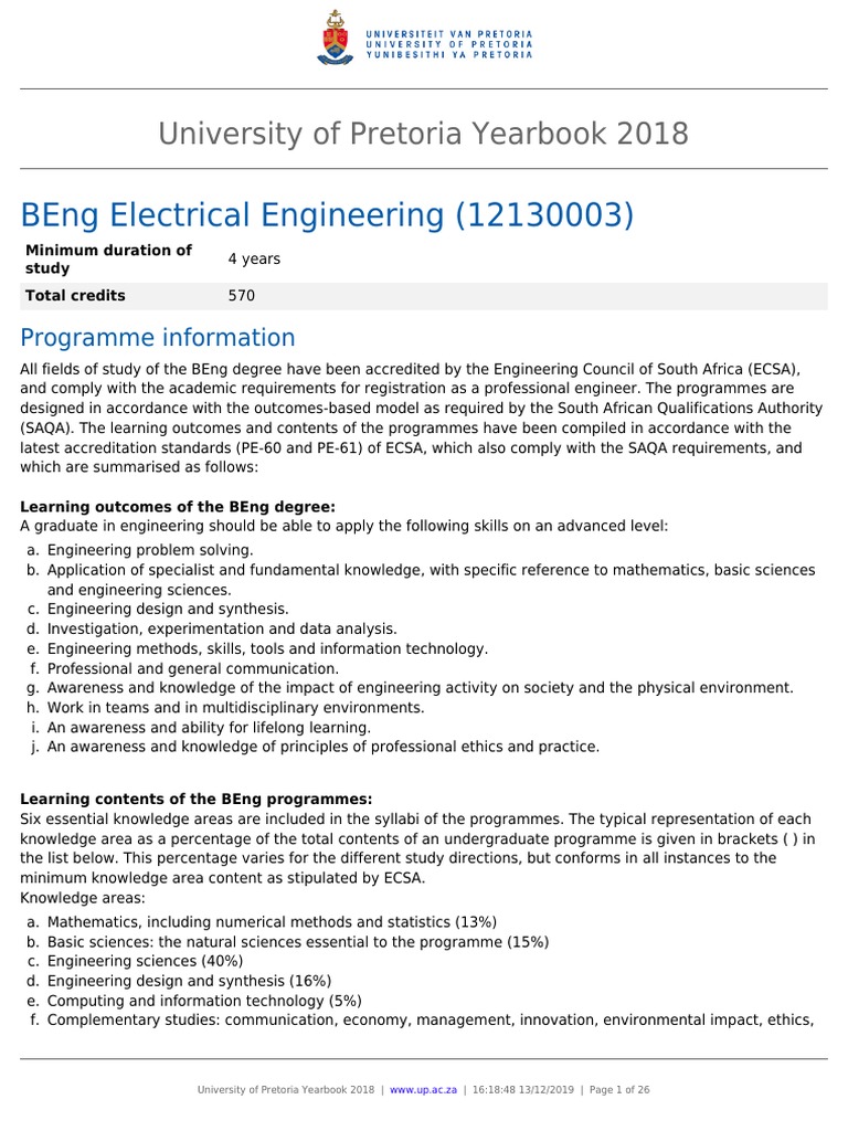 BEng Electrical Engineering Overview 2018 | PDF | Digital Signal ...
