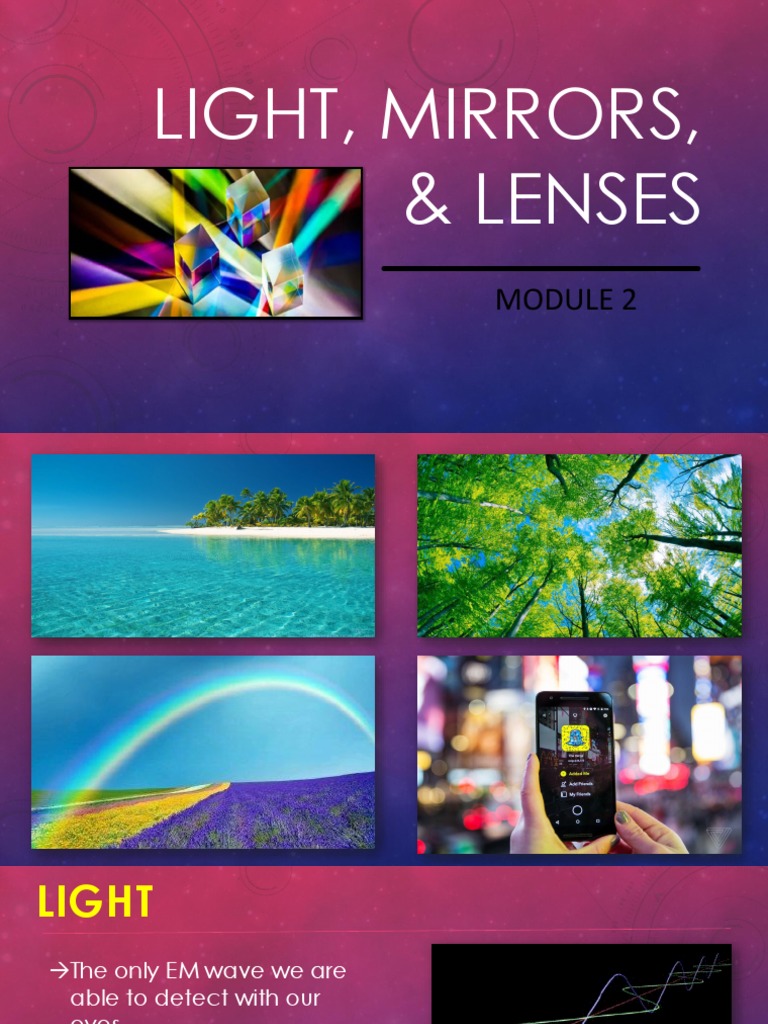 Light and Geometric Optics PDF Reflection (Physics) Mirror