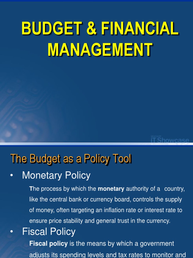 Budgeting and Financial Management Overview | PDF | United States ...