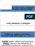 CODE OF CONDUCT AND ETHICAL STANDARDS FOR PUBLIC