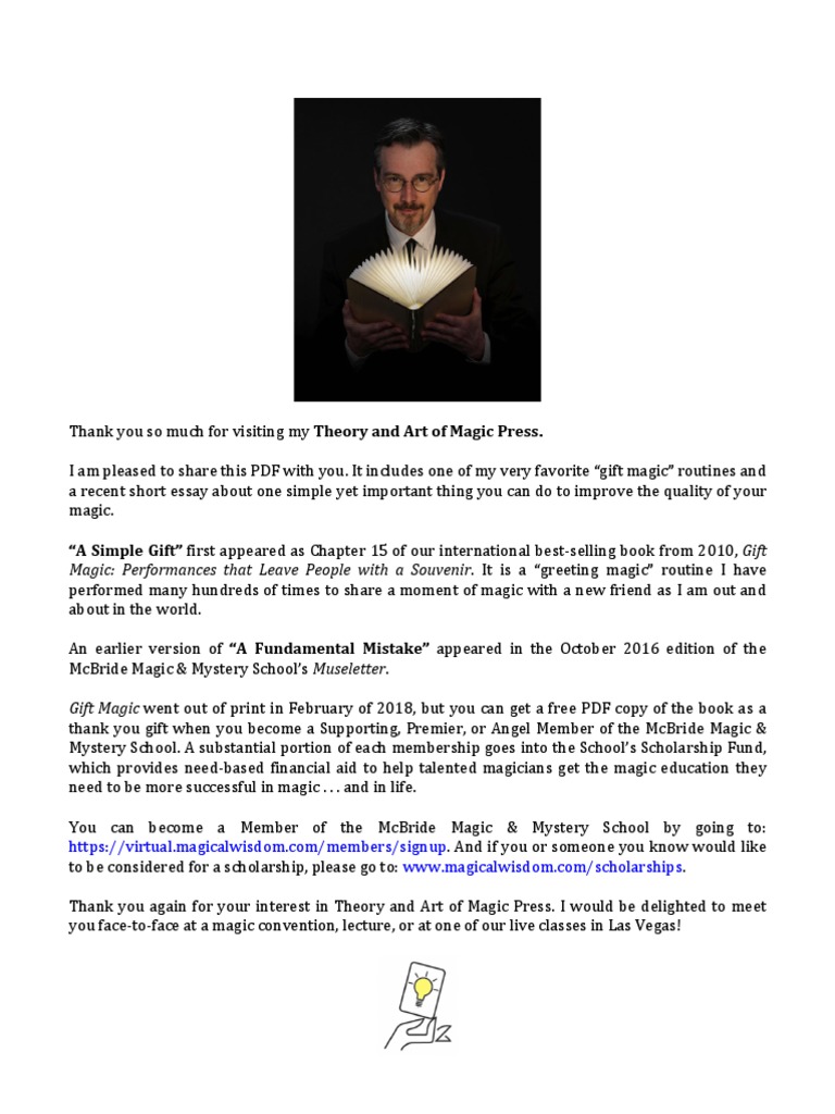 Magic for Magicians | PDF | Hand | Magic (Illusion)