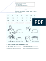 Prueba de Matemática Numeros Segundo