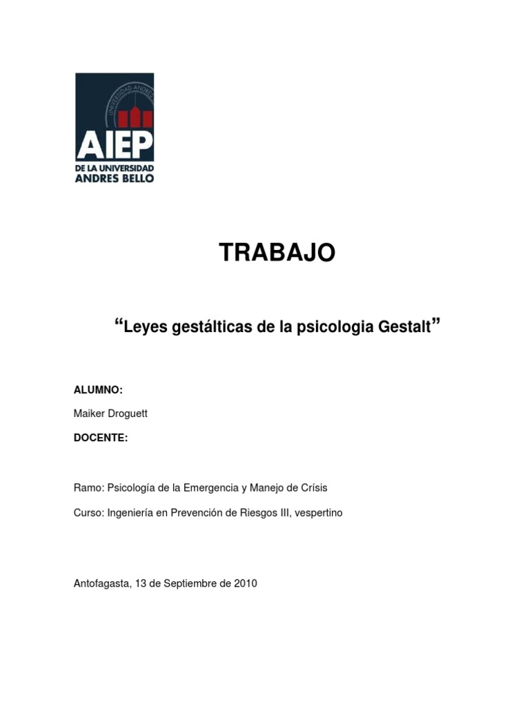 Principios Gestalticos | PDF | Percepción visual | Procesos mentales