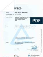 Ingeteam - BS OHSAS 18001-2007 Certificate