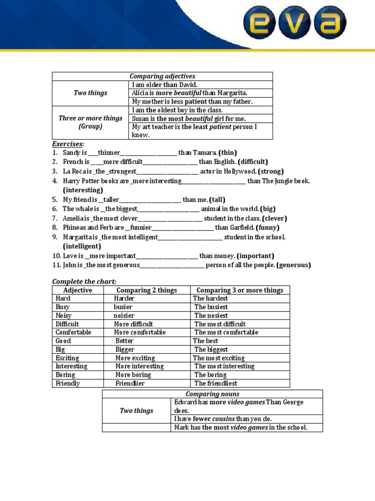 Comparing Adjectives PDF Solar System Science