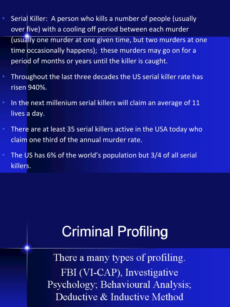 Criminal Profiling FBI PDF Offender Profiling Psychopathy
