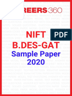 NIFT Sample Paper 2020 BDes Programme GAT