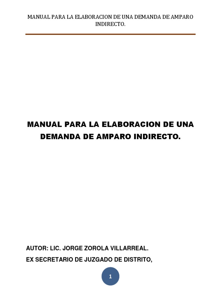 Manual para Demanda de Amparo | PDF | Caso de ley | Violación