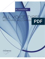 CMC Vocal Catalogue: All Voice Types With Piano Accompaniment