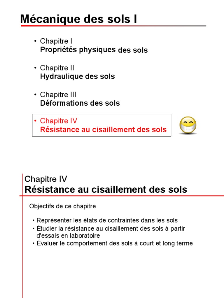 Chapitre 4 Resistance Au Cisaillement Des Sols Pdf Contrainte De