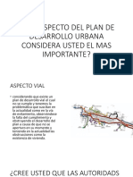 QUE ASPECTO DEL PLAN DE DESARROLLO URBANA