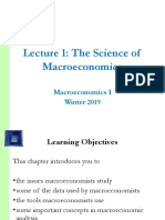 Macroeconomics I, Winter 2018, Lecture 1, The Science of Macroeconomics
