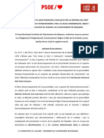 Moció Que Presenta El Grup Municipal Socialista Per La Defensa Del Dret A L'educació I Llibertat D'ensenyament