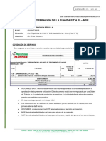 Cotizacion - Operación de La Planta PETAR-MSP.