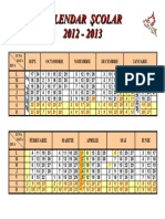 Structura Anului Scolar 2012-2013