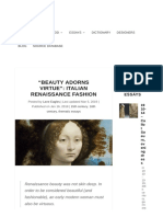 "Beauty Adorns Virtue" - Italian Renaissance Fashion - Fashion History Timeline PDF