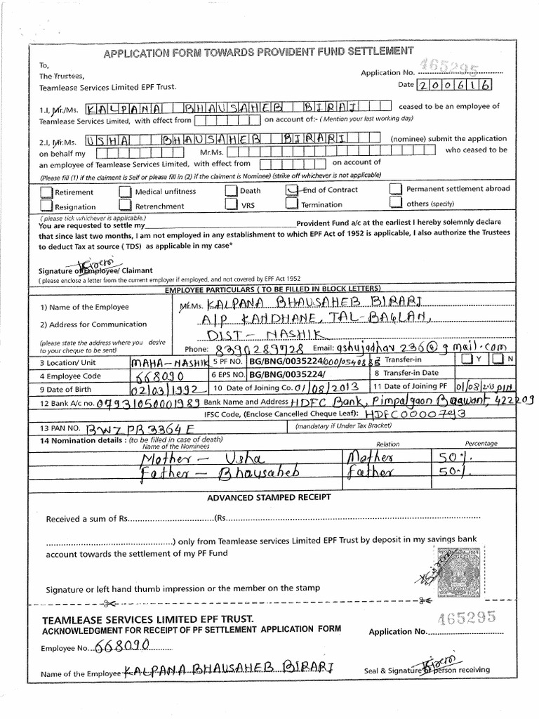 Sample Form 19 PDF | PDF