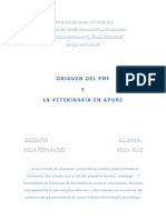 Analisis Sobre El Origen Del PNF Y LA MEDICINA VETERINARIA EN APURE