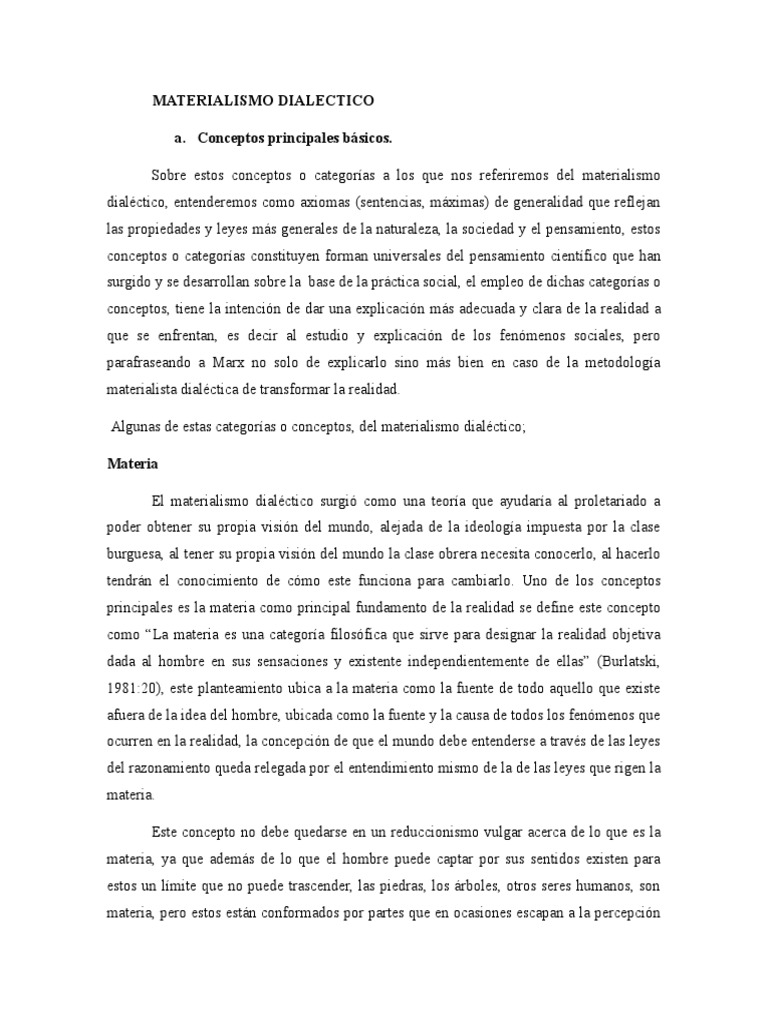 Materialismo Dialectico Descargar Gratis Pdf Dialéctico Materialismo