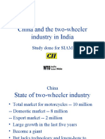 China and The Two-Wheeler Industry in India: Study Done For SIAM