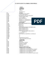 Plan de Cuentas de Una Empresa Industrial