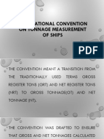 International Convention On Tonnage Measurement of Ships