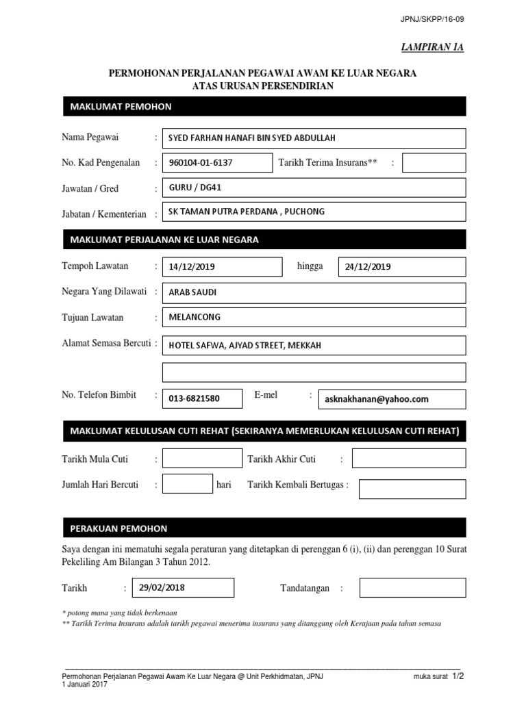Borang Keluar Negara Pdf