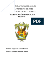 Ensayo ´´educación musical en méxico´´