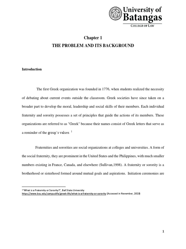 CHAPTER 1 HAZING FINAL (Autosaved) With Page PDF Fraternities And