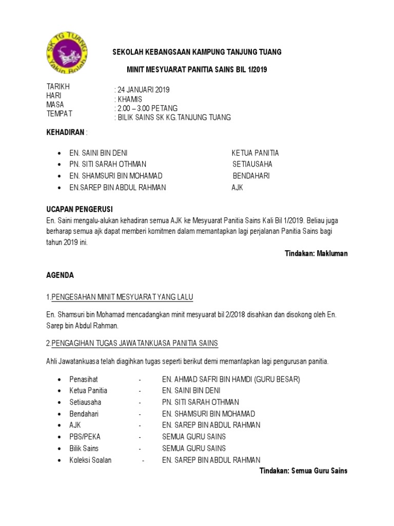Mesy Panitia Sains Bil 1 Sktt Pdf