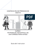 Confeccion de Prendas de Vestir Patronaje Industrial Uniformes para Ninas GI PDF