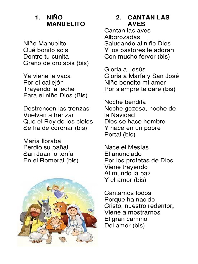 Villancicos Tradicionales de Navidad | PDF | María, madre de Jesús ...