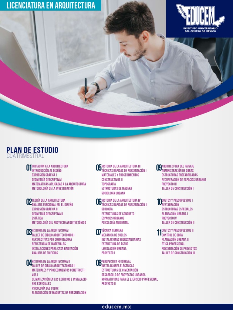 Plan de Estudios de Arquitectura Educem | PDF | Dibujo | Diseño