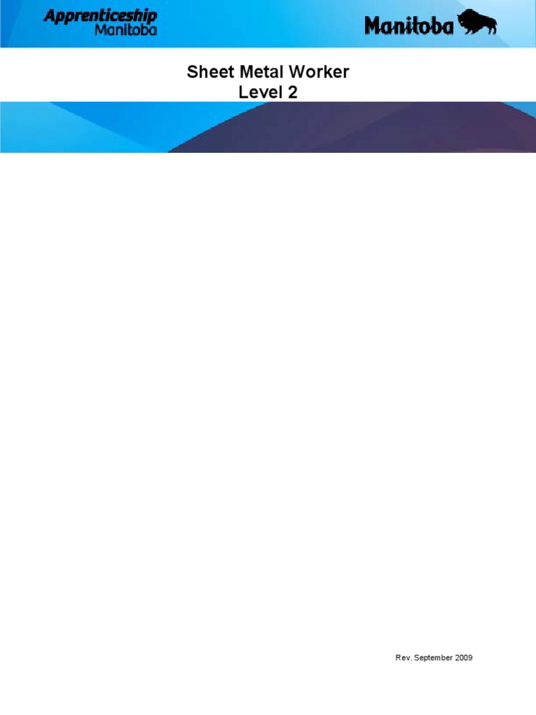 Sheet Metal Worker Level 2 Rev. September 2009 PDF Chimney Welding