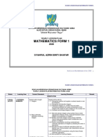 Yearly Lesson Plan for Mathematics Form 1