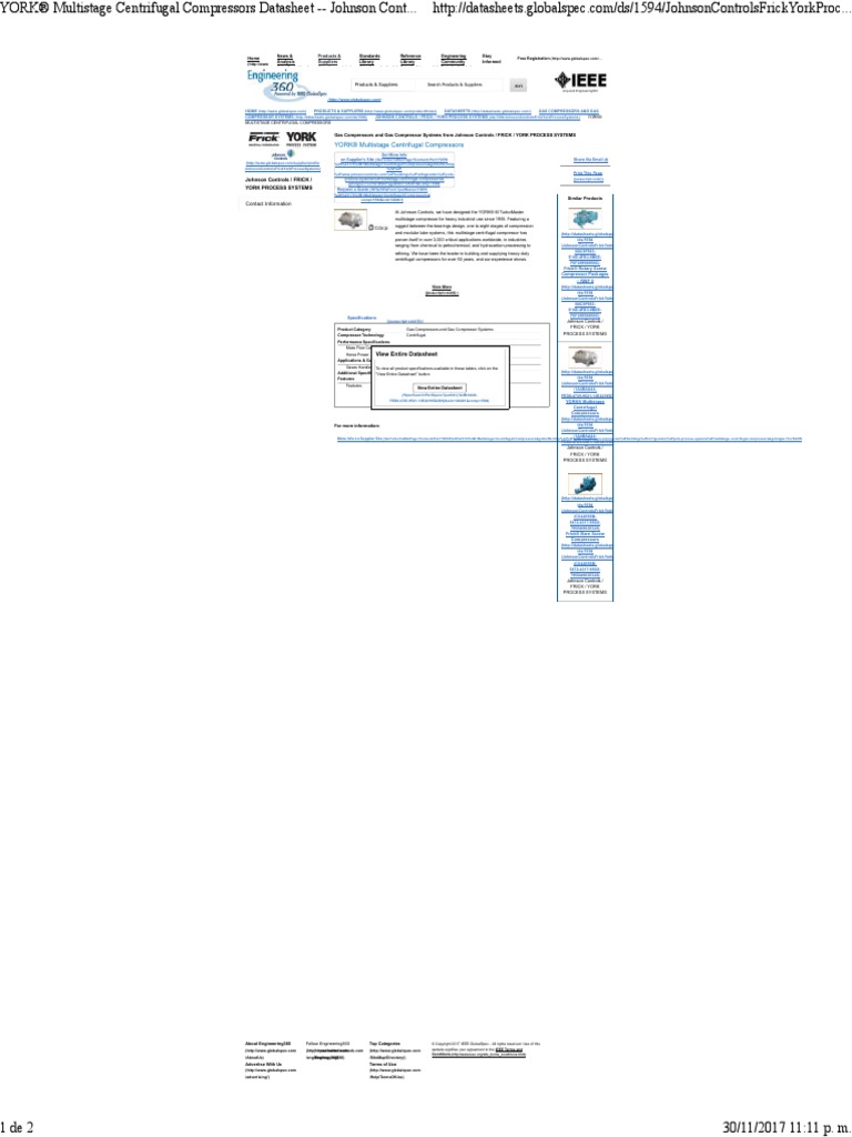 YORK PROCESS SYSTEMS - Engineering360 | PDF | Gases | Cyberspace