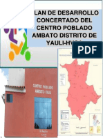 Plan de Desarrollo Concertado Del Centro Poblado Ambato Distrito de Yauli Hvca