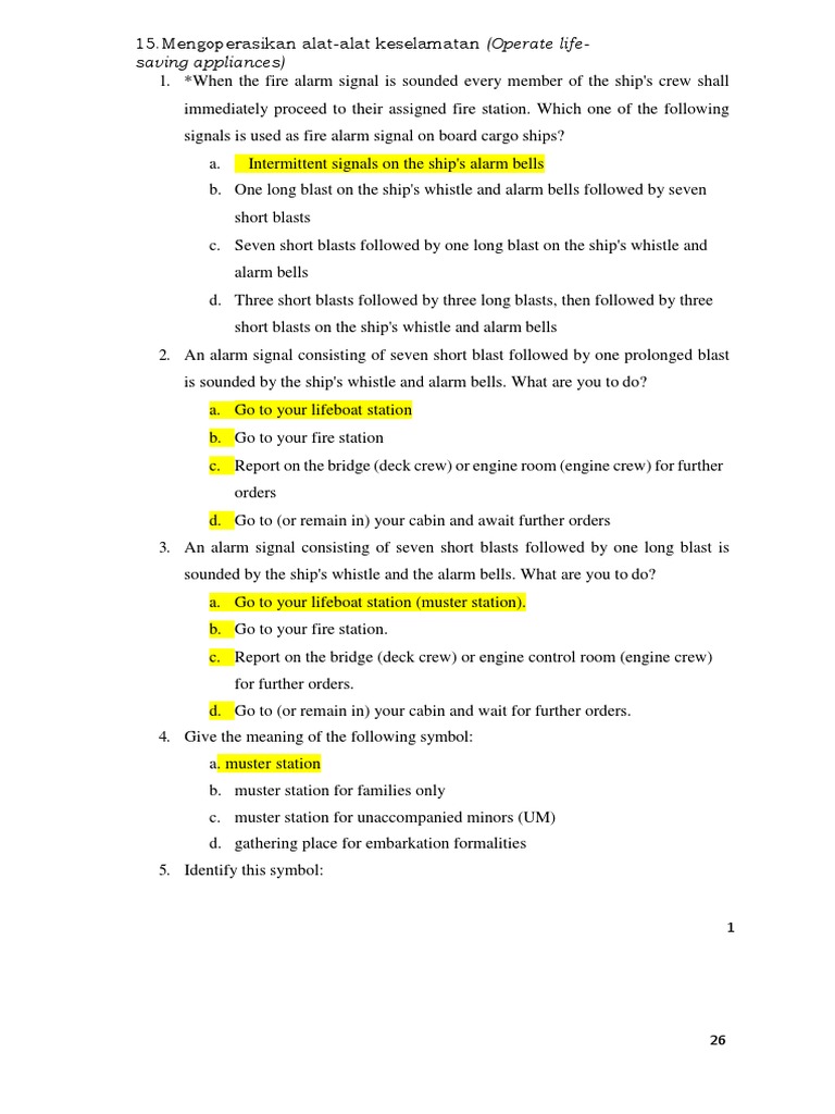 Ship Safety and Emergency Procedures | PDF | Ships | Watercraft