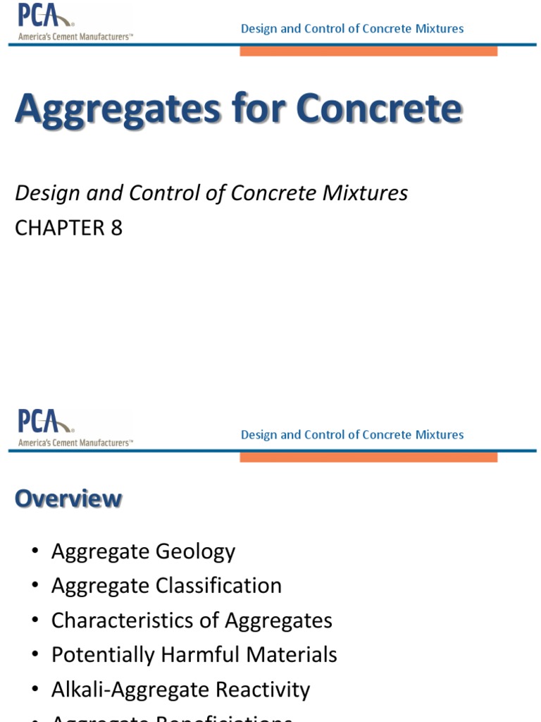 Aggregates For Concrete | PDF | Construction Aggregate | Concrete