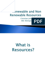 Renewable and Non Renewable Resources