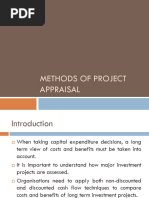 Methods of Project Appraisal