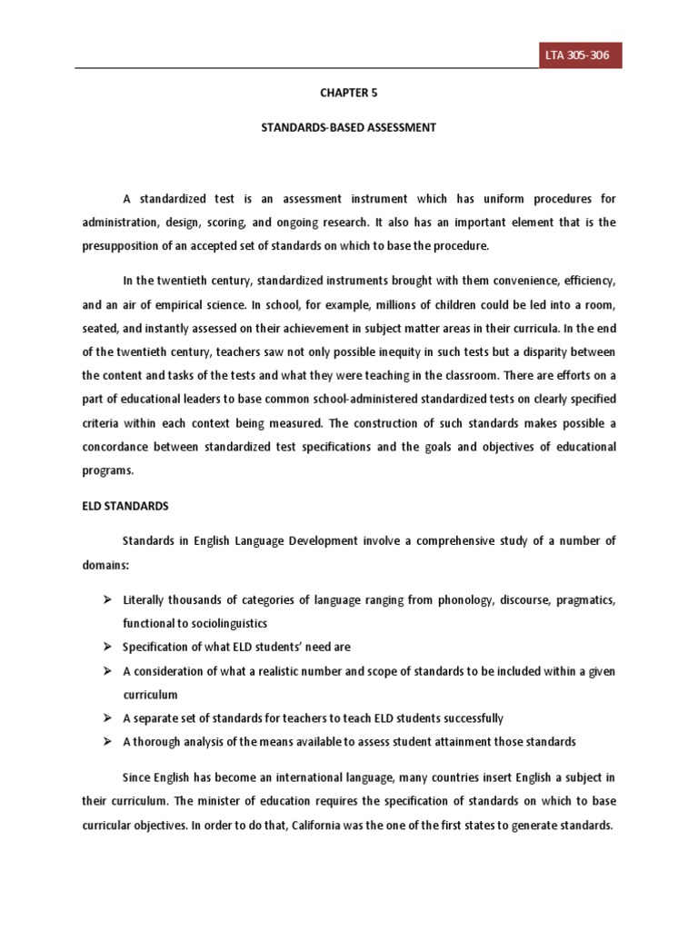 Standards-Based Assessment Overview | PDF | Standardized Tests ...