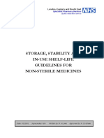 NHS Storage Stability and Inuse Shelflife Guidlines For Nonsterile Medicines